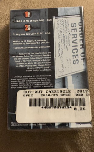 ROLLING STONES - Saint Of Me - RARE USA Cassette Single Sealed With Bonus Track - Picture 2 of 7