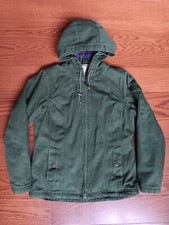 Duluth Trading Coat/jacket, Womens Size Small, Green Canvas, Insulated, Pockets