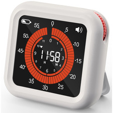 Digitaler Countdown-Timer   11h 59m, Weiß