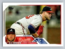 A.J. Minter 2023 Topps #159 Atlanta Braves Baseball Card