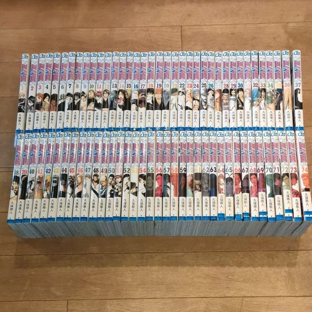 BLEACH Vol.1-74 Complete Manga Comics Set Japanese Language Taito Kubo Used