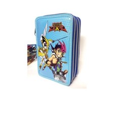 CARTORAMA ASTUCCIO 3 ZIP YU GI OH ZEXAL AZZURRO COMPLETO