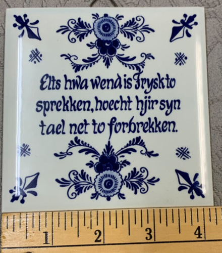 Hand-Painted Blue & White Tiles from Holland Delft Blauw and Frysk Hannenwurk - Picture 9 of 9