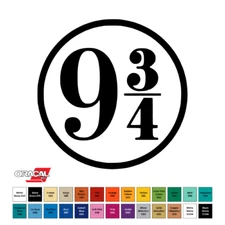 Harry Potter Platform 9 3/4 die-cut permanent decal sticker CHOOSE SIZE & COLOR