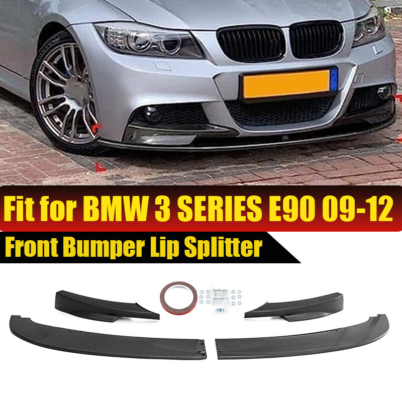 IDENUONA Gloss Black Front Bumper Splitter Lip For BMW 3 Series E90 E91 LCI M Sport (09-12)