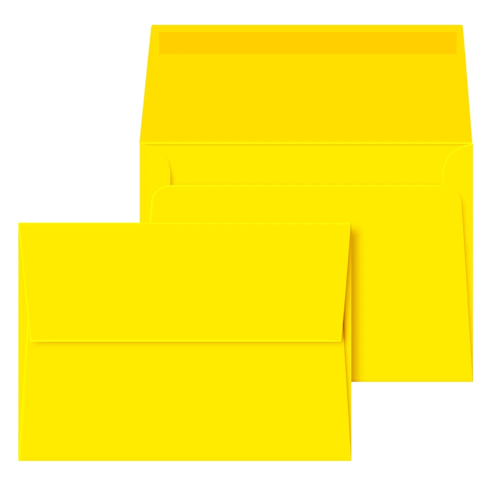 Sobres A7, 5 1/4" x 7 1/4", solapa cuadrada, unión de 24 lb (90 gsm), 250 por paquete Foto 2 de 4