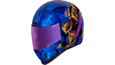 NEW ICON Airform Warden Helmet - Blue - Glow in the Dark - XXL - MOTORCYCLE