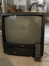 Emerson EWC1901 CRT TV VCR Combo 19" w Remote. Tested and works