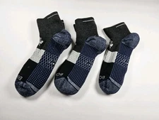 Bombas Hex-Tec Golf Style Athletic Quarter Socks Lot Of 3 Pairs Size L