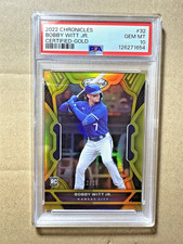 Bobby Witt JR. 2022 Rookie Card, Chronicles, Certified Gold #32 12/25.