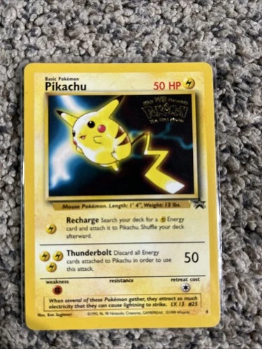 Pikachu Black Star Promo 1 WOTC 1999 Pokemon Card Vintage Movie Promo