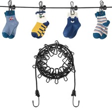 1.8M Portable Elastic Clothesline   Windproof...