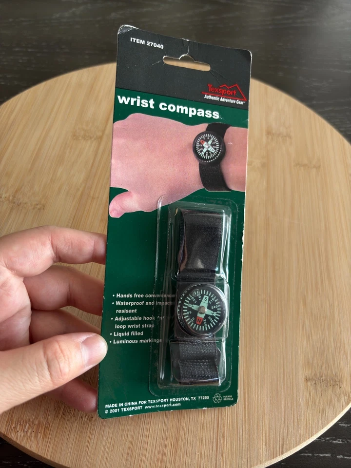 NEW Texsport Wrist Compass Hands-Free Waterproof Liquid Filled Luminous #27040 - Image 3 of 3