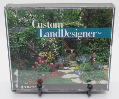 SIERRA HOME-CUSTOM LAND DESIGNER 3D 6.0, 3-DISC PC CD-ROM SET, GARDEN + PROJECTS