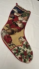 Vtg. 1990’s Handmade Needlepoint Coca Cola Stocking Velvet Back Collectible 10”