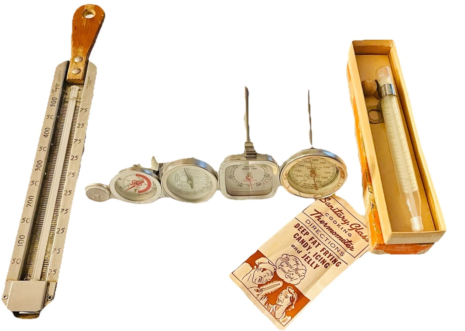 Lot of 7 Most Vintage Meat Candy Canning Thermometers