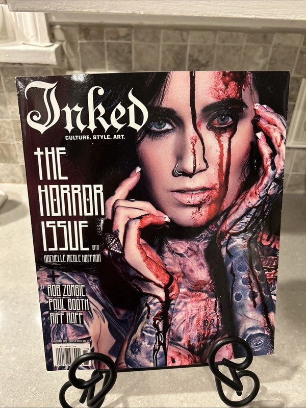 INKED MAGAZINE NOVEMBER 2014 - THE HORROR ISSUE - TATTOO RACHELLE NICOLE HOFFMAN