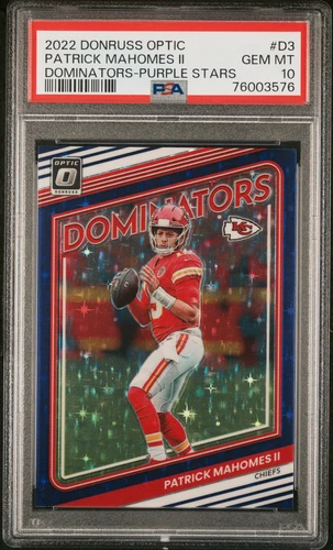 2022 PANINI DONRUSS OPTIC DOMINATORS #D3 PATRICK MAHOMES II 14/25 PSA 10