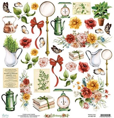 Mintay Basic - Elements - BOTANY 12 x 12 Paper for Cutting Out