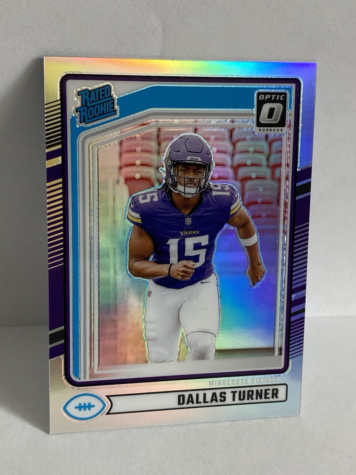 Dallas Turner 2024 Donruss Optic Preview Rated Rookie Silver RC #331 Vikings