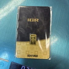 0.5 gram IGR Gold Bar - Istanbul Gold Refinery - 999.9 Fine in Sealed Assay