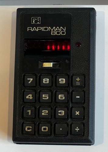 Rapidman 800 Vintage Pocket Electronic Calculator - Tested & Works