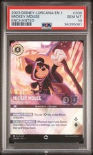 Disney Lorcana Mickey Mouse Wayward Sorcerer Enchanted 208 PSA 10 Gem Mint