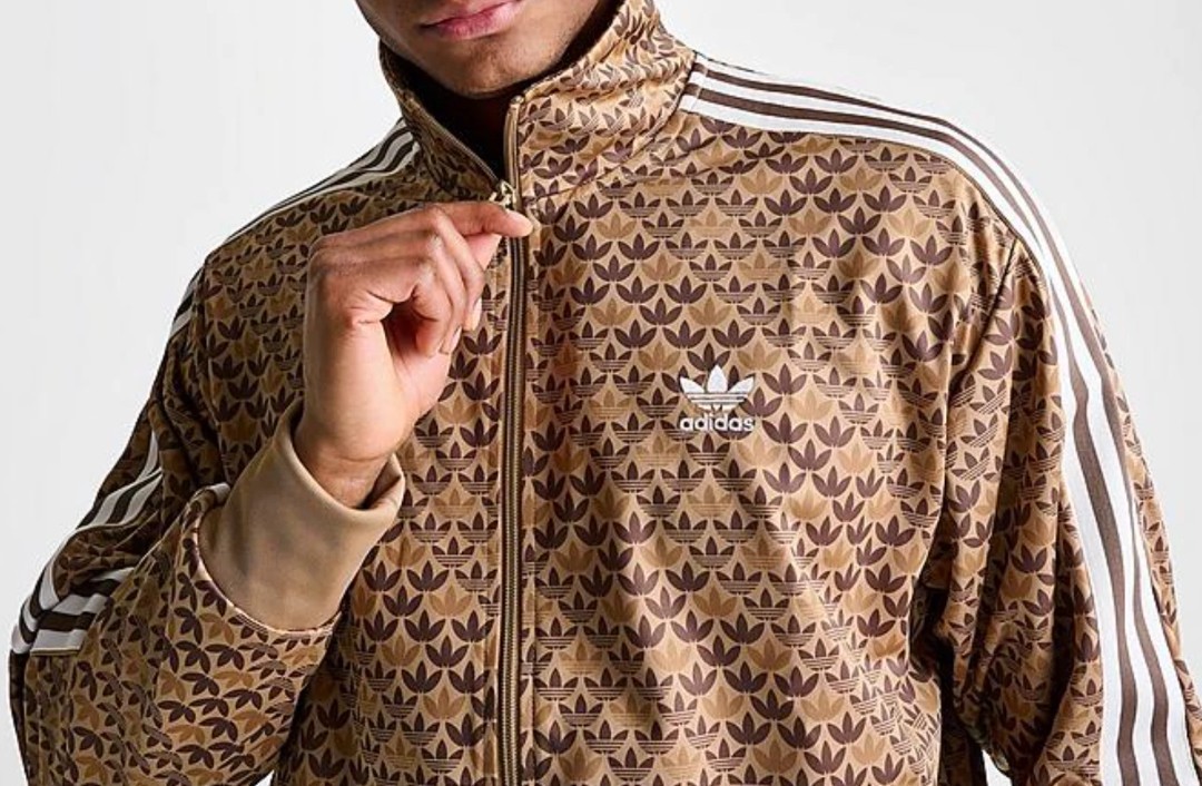 Adidas Men's Sz Lg Firebird Monogram Track Suit Jacket 3 Stripes - HTF Rare