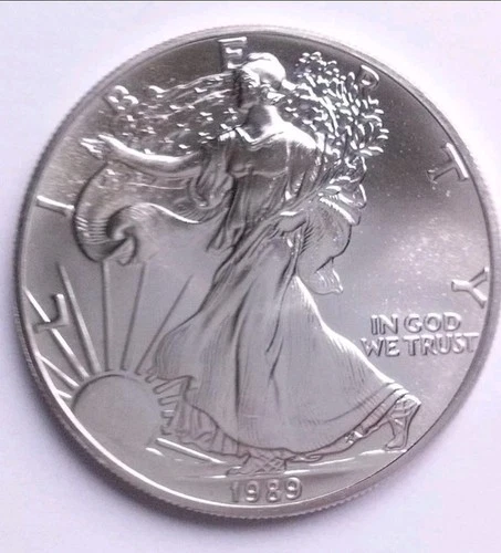 1989 1oz Fine Silver American Silver Eagle Fine Silver Bullion Coin 1 oz .999
