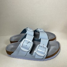BIRKENSTOCK Arizona Big Buckle Sandals Blue High Shine - Size 38