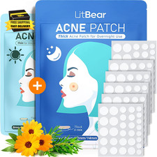 Acne Pimple Patches- Day and Night 4 Sizes 180 Dots Thin Thick Hydrocolloid Pa