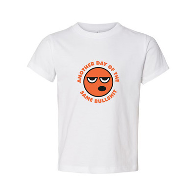 Unisex T Shirt With Orange Emoji Face And The Phrase Another Day Of The Same Bul