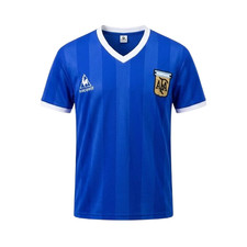 Maglia trasferta Argentina 1986 Maradona #10 manica corta uomo retro calcio jersey
