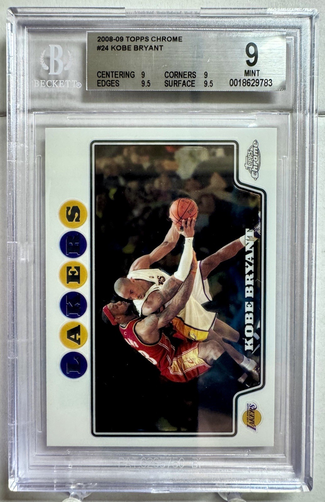 🔥 2008-09 Topps Chrome- KOBE BRYANT & LEBRON JAMES #24 BGS 9 - MINT LAKERS🔥