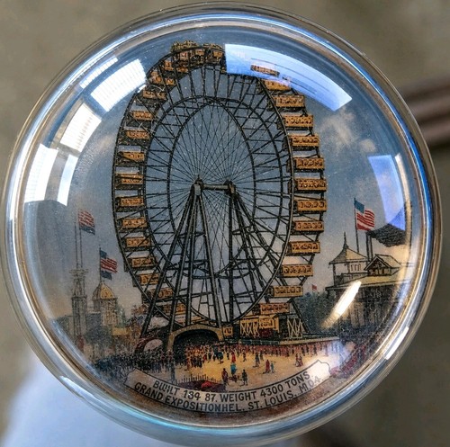 1893 World's Columbian Exposition in Chicago Ferris Wheel Dome Paperweight