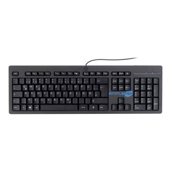 Hp 125 Usb Kabelgebundene Tastatur Qwertz Deutsch Schwarz Standard-image