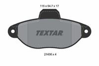 Neu - Textar 2143602 Bremsbelagsatz, Scheibenbremse Passend FüR Fiat Lancia