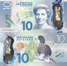 New Zealand 10 Dollars 2015 Polymer P 192 UNC