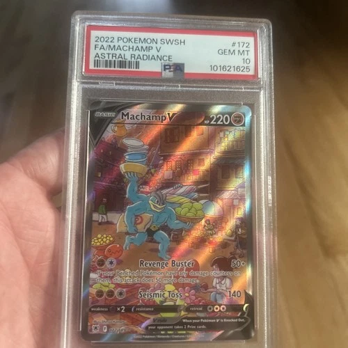 Pokémon Machamp V Full Art Ultra Rare Holo 172/189 Astral Radiance PSA 10