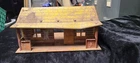 Vintage Marx 1950's Bar-M-Ranch Tin Litho Log Cabin Building Toy