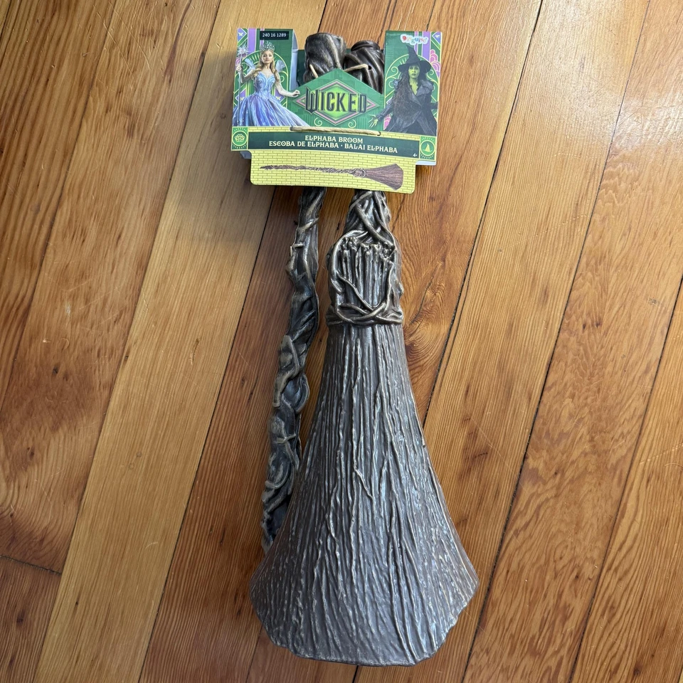 Escoba Wicked Elphaba Disfraz Accesorio Marrón Plástico Utilería 4+ Mago Foto 2 de 3