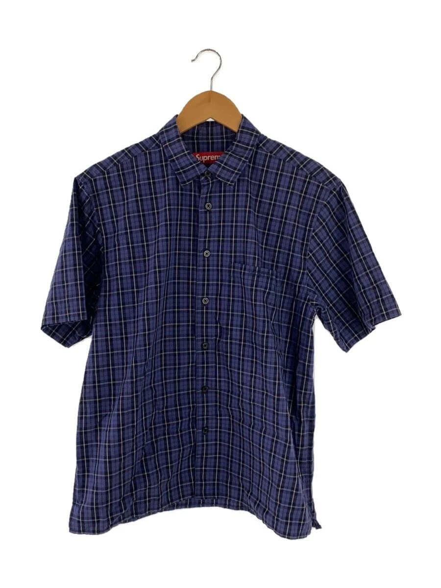 Chemise Supreme manches courtes/S/coton/marine/à carreaux