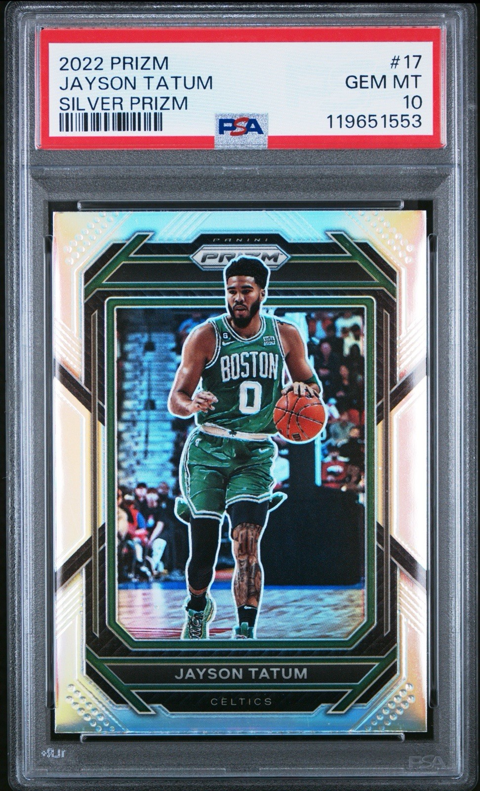2022 Prizm Jayson Tatum SILVER PRIZM PSA 10 Rare Copy Low Pop view 2