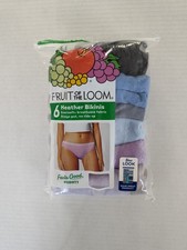 Fruit Of The Loom Women's Bikini Underwear Pack Of 6 Size 7 Open Package