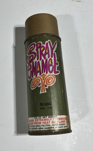 Vintage Deshler Spray Enamel Brass Vintage Paper Label