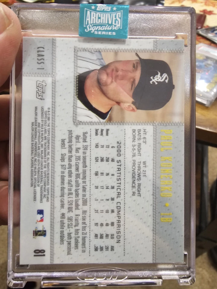 2024 Topps Archives Signature  Player Edition Buybacks Paul Konerko Auto /7 - Image 3 of 3