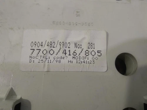 7700416805 Tableau De Bord Compteur pour RENAULT LAGUNA (B56) 1.8 Anade 2881823 - Bild 2 von 3