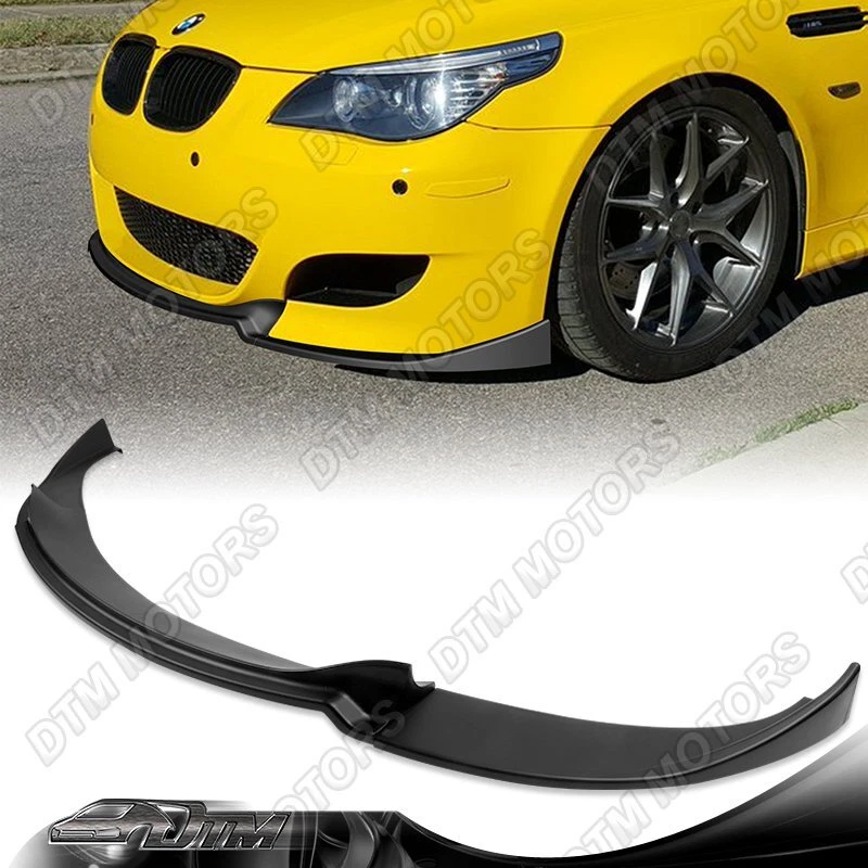 For 06 10 BMW E60 M5 H Style Matt Black Front Bumper Lip Body Kit