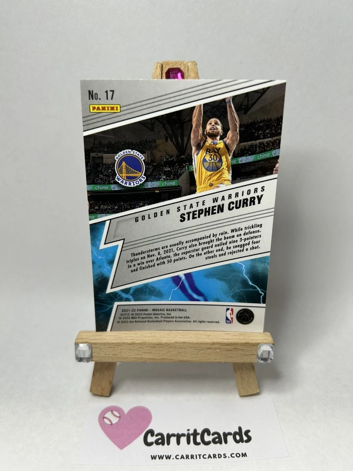 STEPHEN CURRY 2021-22 Panini Mosaic Thunder Lane #17 Golden State Warriors - Image 4 of 4