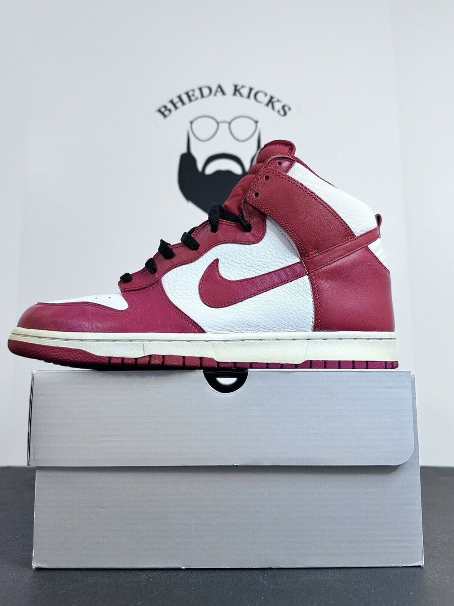 Size 12 - Nike Dunk High White Varsity Red for sale online